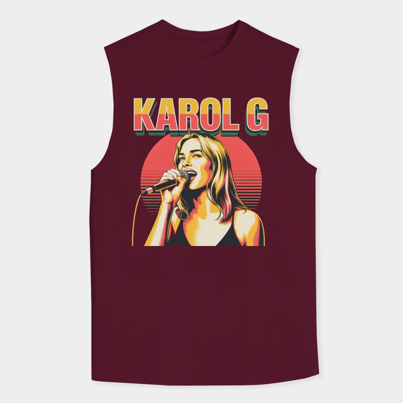 Vintage Style Reggae Singer Men's Tank Top