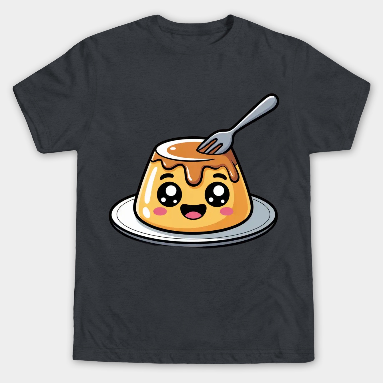 Pudding with Fork Men's Big & Tall T-shirt