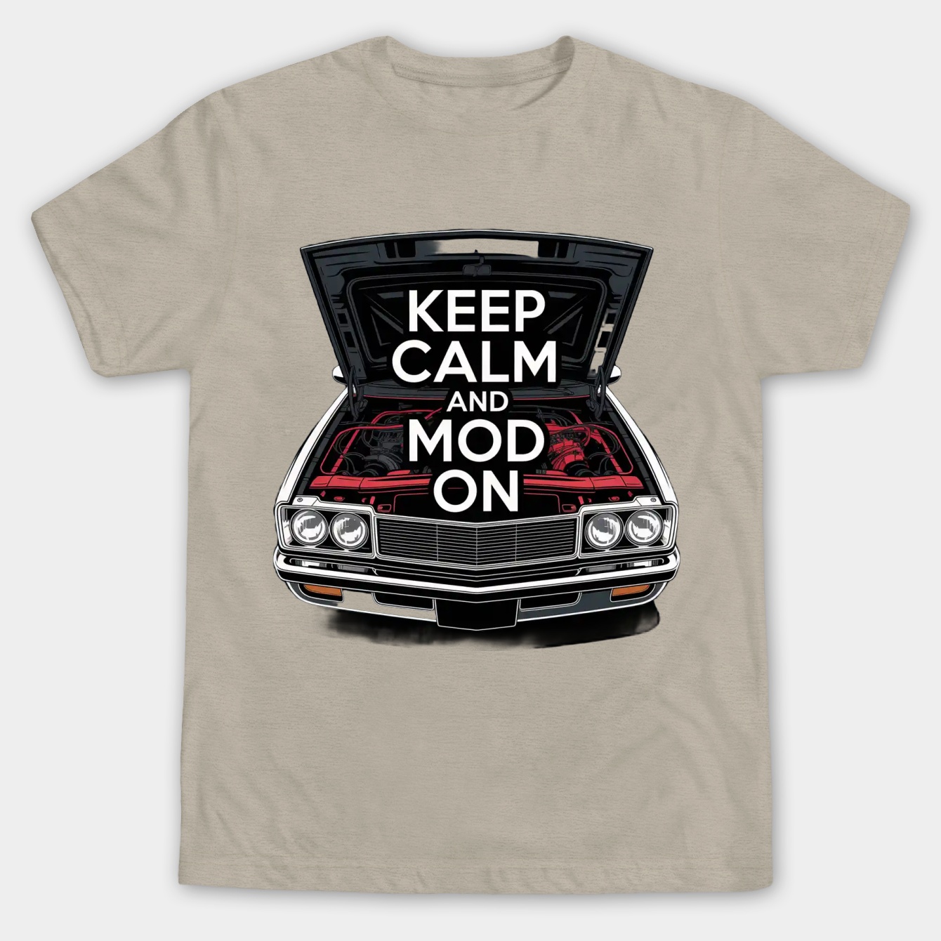Keep Calm and Mod on Men's Big & Tall T-shirt