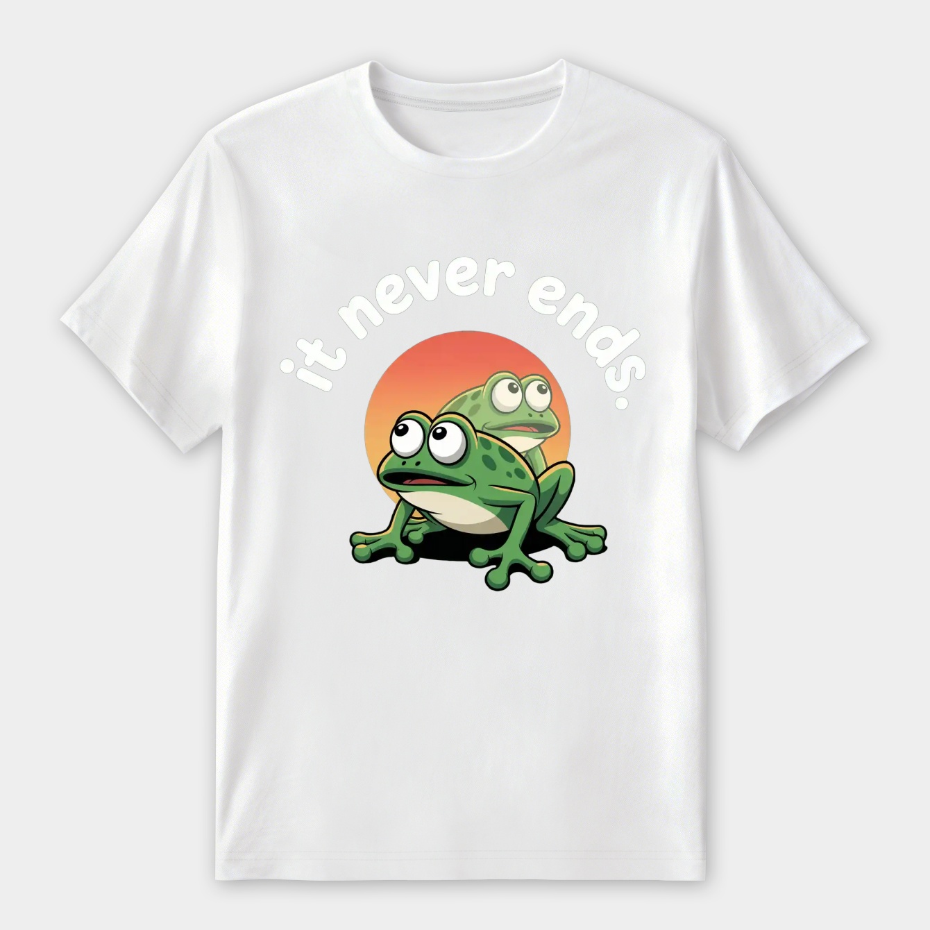 It Never Ends Trauma Frog Meme Women's Premium Soft T-Shirt