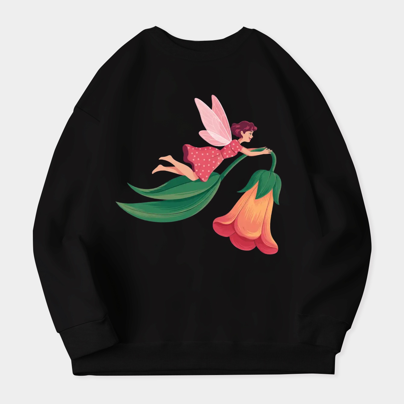 fly with flower Women's Plus Size Sweatshirt