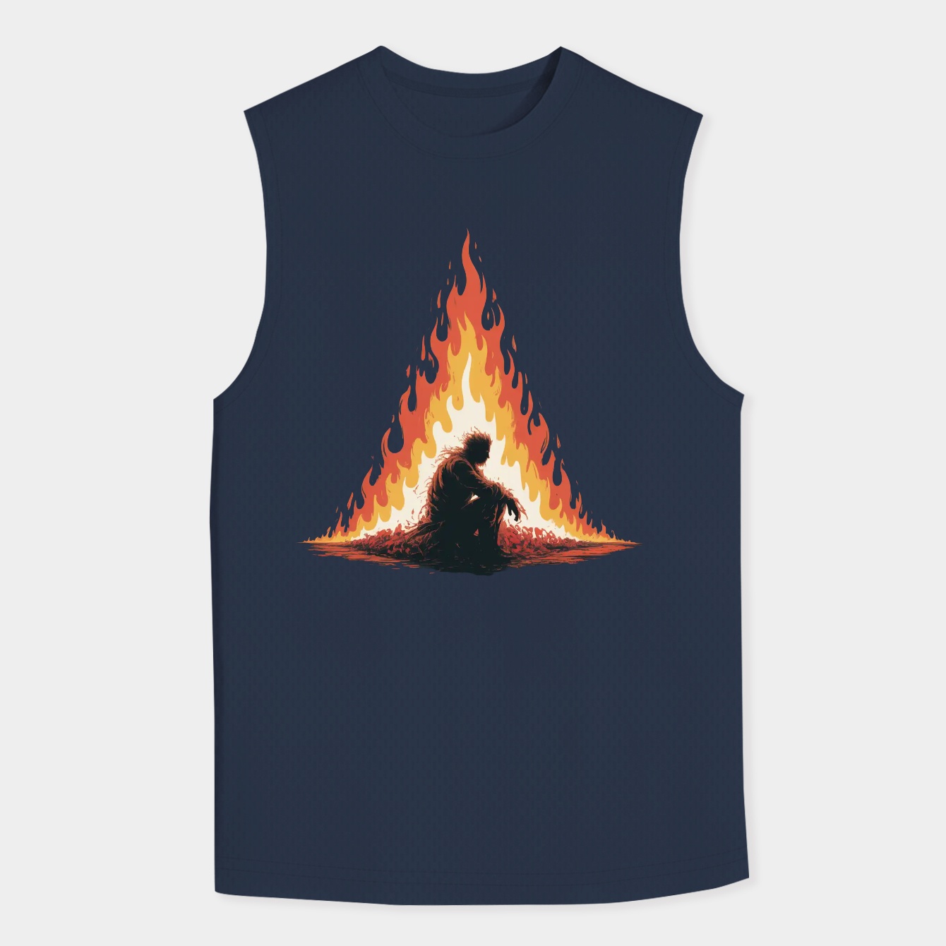 dark soul burning fire Men's Big & Tall Tank Top