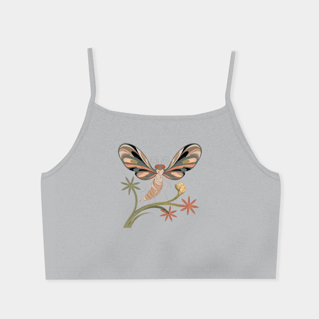 magic flying insect Women's  Spaghetti Strap Tank Top