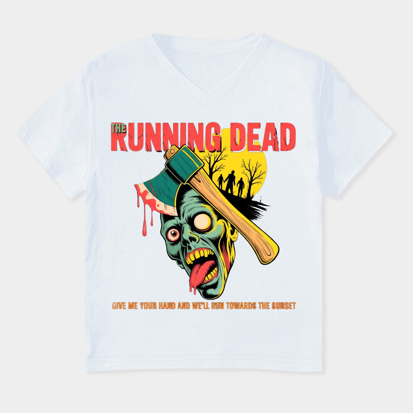 THE RUNNING DEAD Women's Plus Size V-Neck T-Shirt