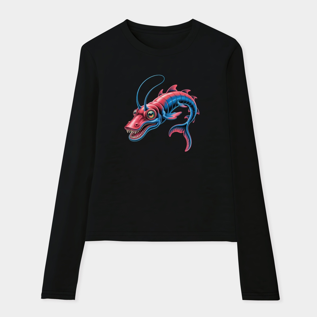 Biter Deep Sea Creature Women's Soft Long Sleeve T-Shirt