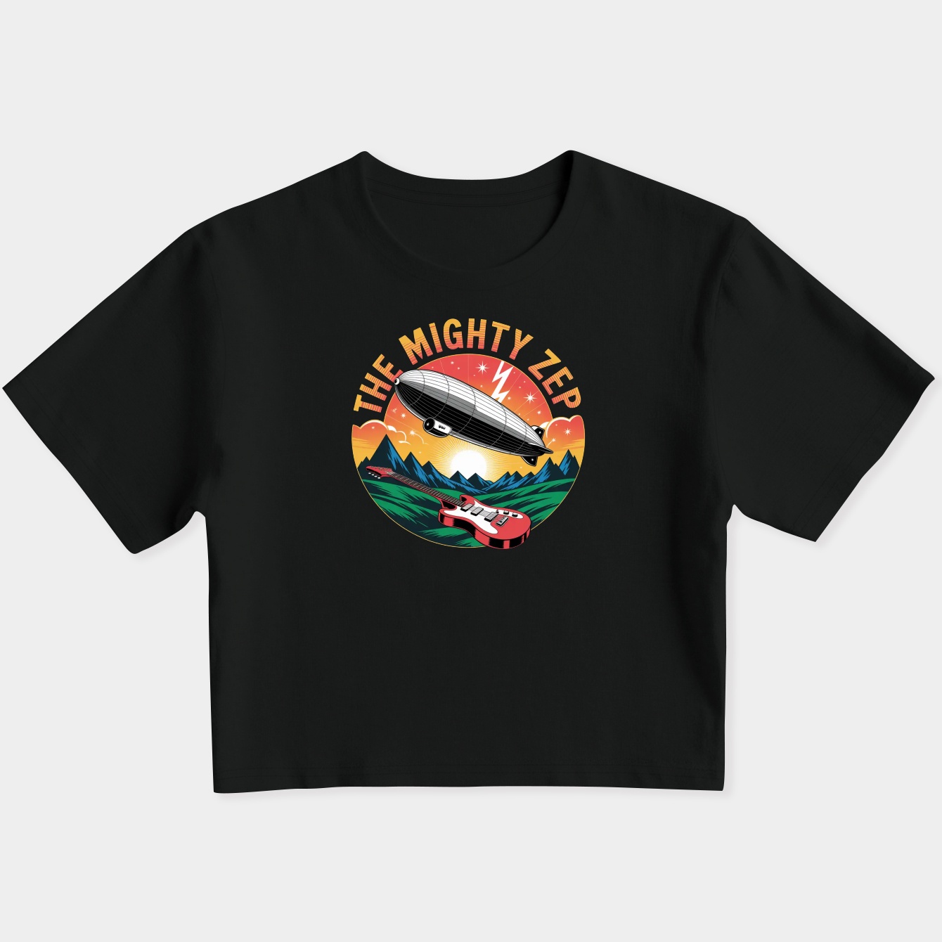 Led Zeppelin-Inspired Dreamscape Women's Slim Fit Baby Tee