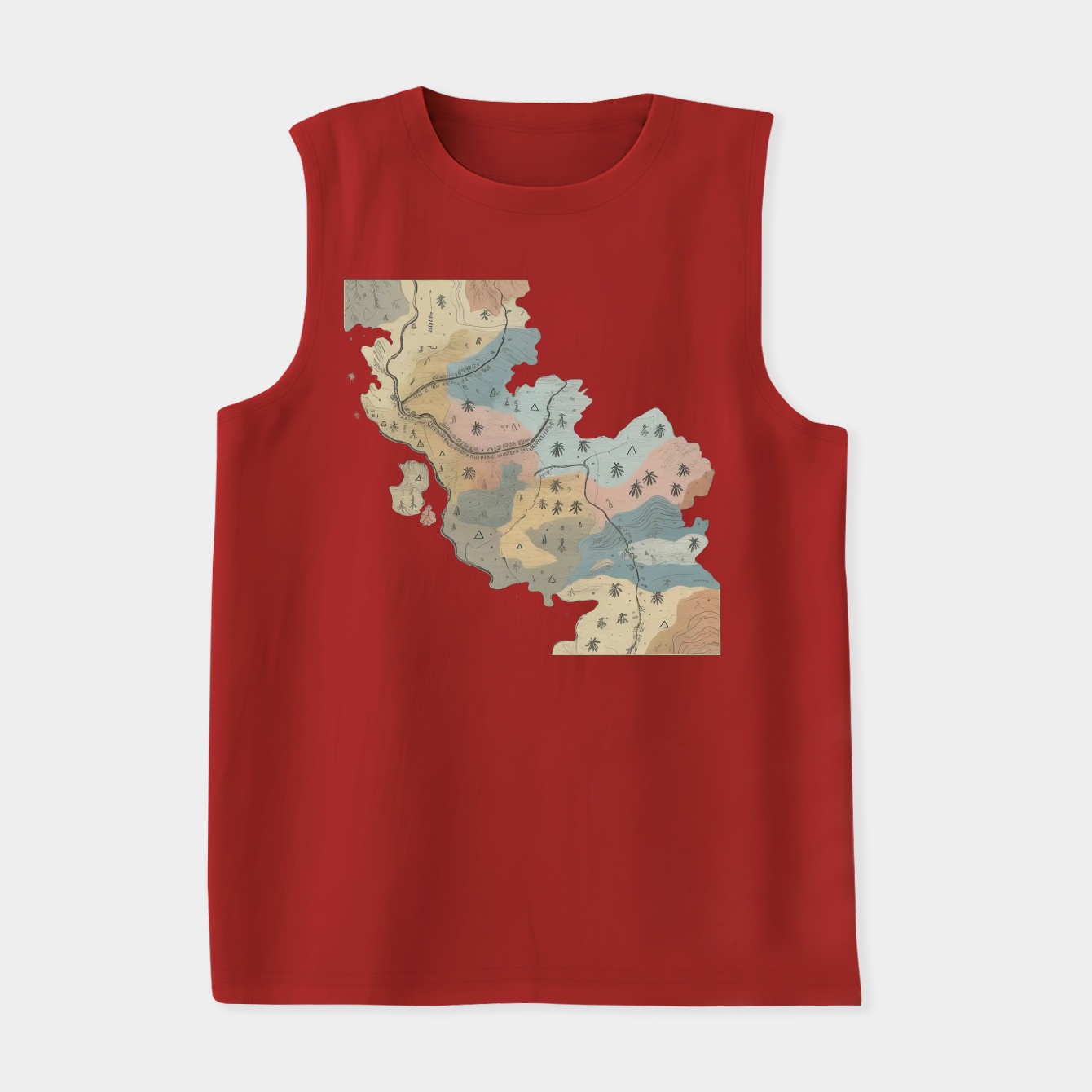 Red Dead Redemption Map Poster Women's Soft Tank Top