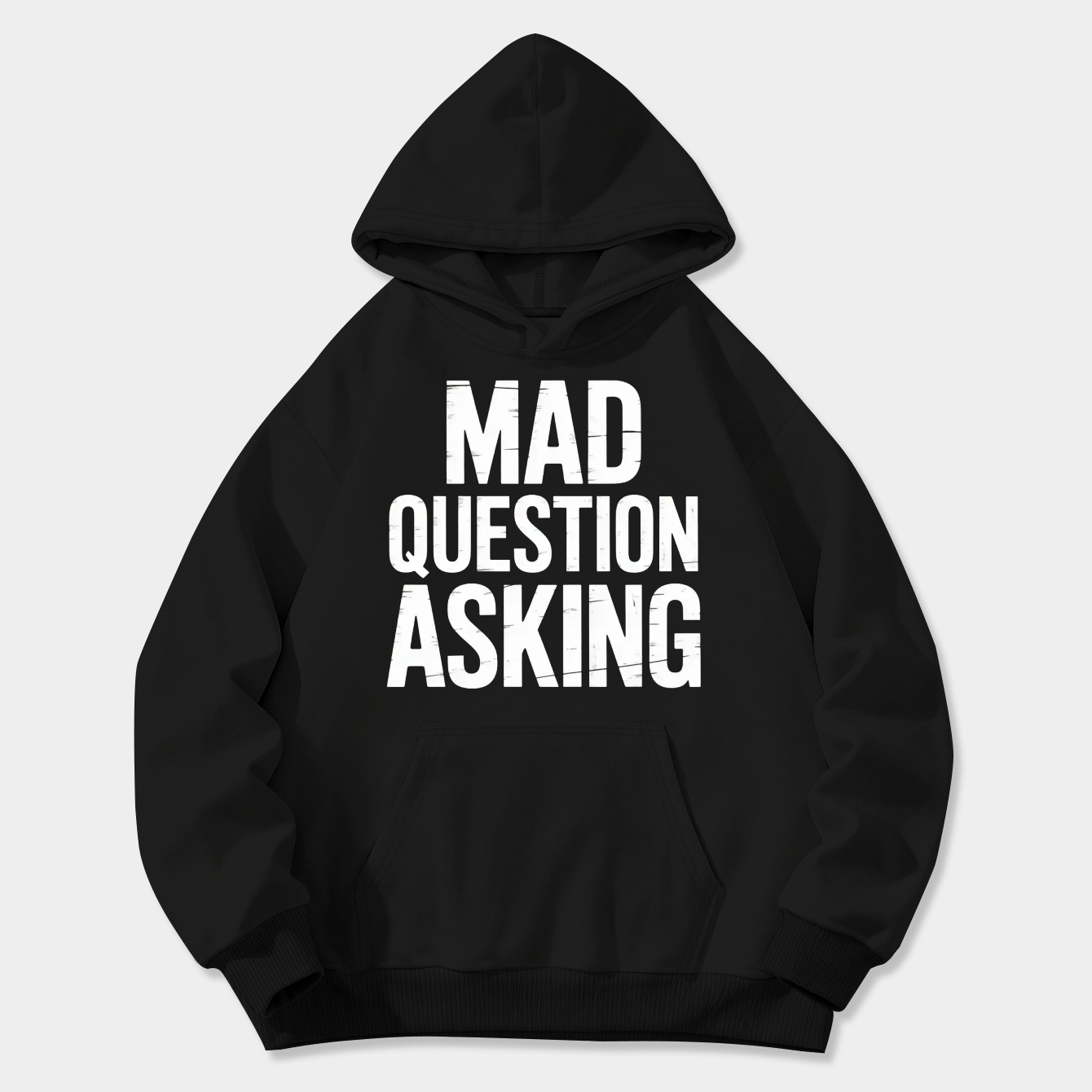 Mad Question Asking Funny Saying Women's Plus Size Hoodie