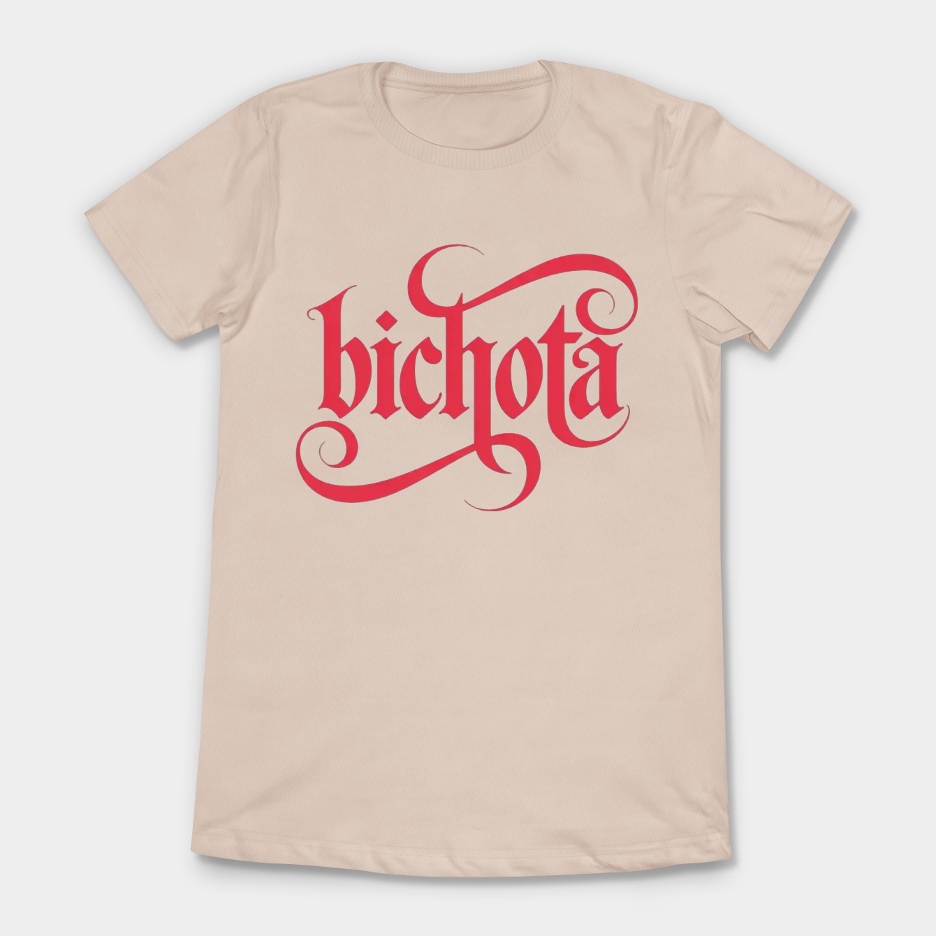 Bichota red Typography Women's T-Shirt