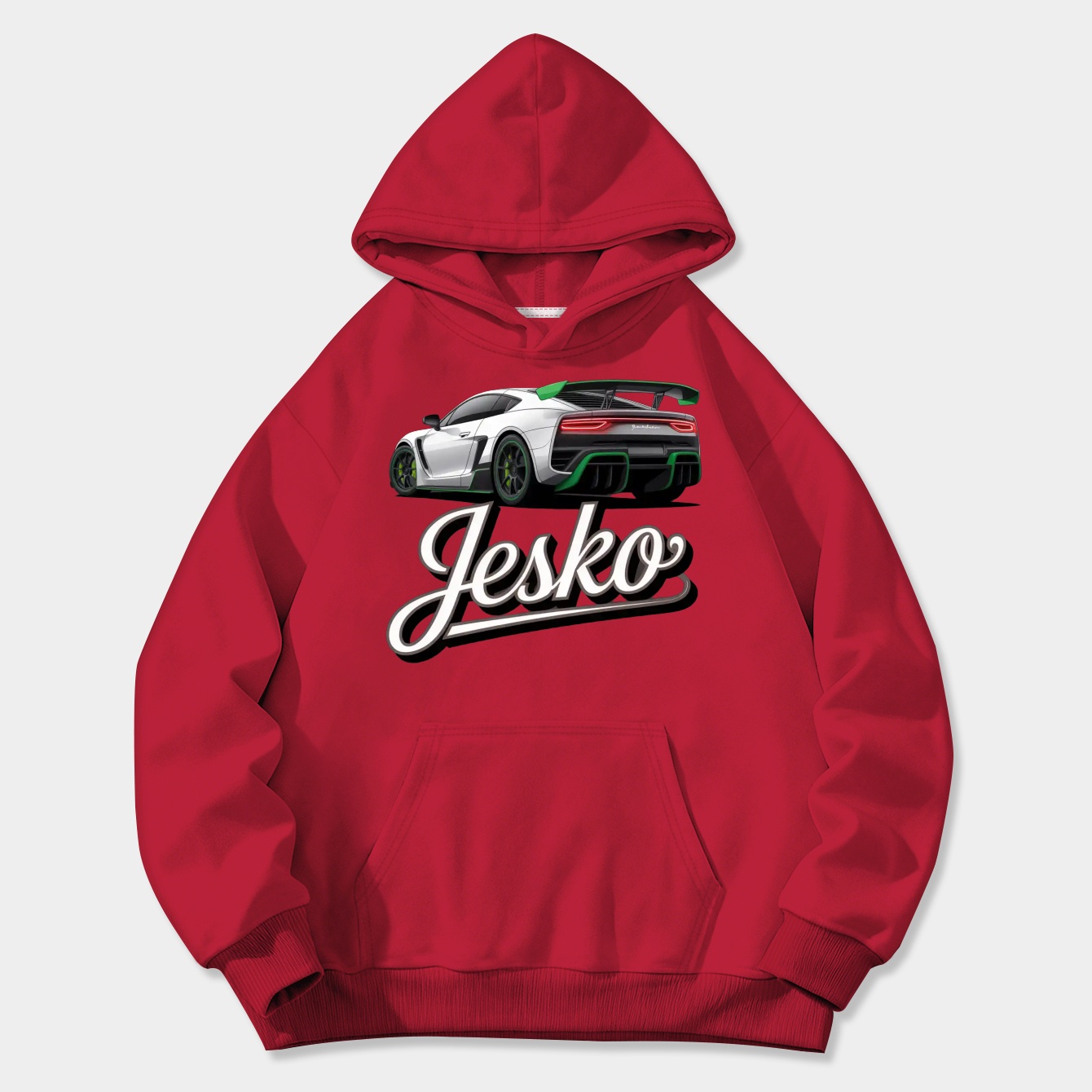 Jesko Hypercar Rear View Women's Plus Size Hoodie