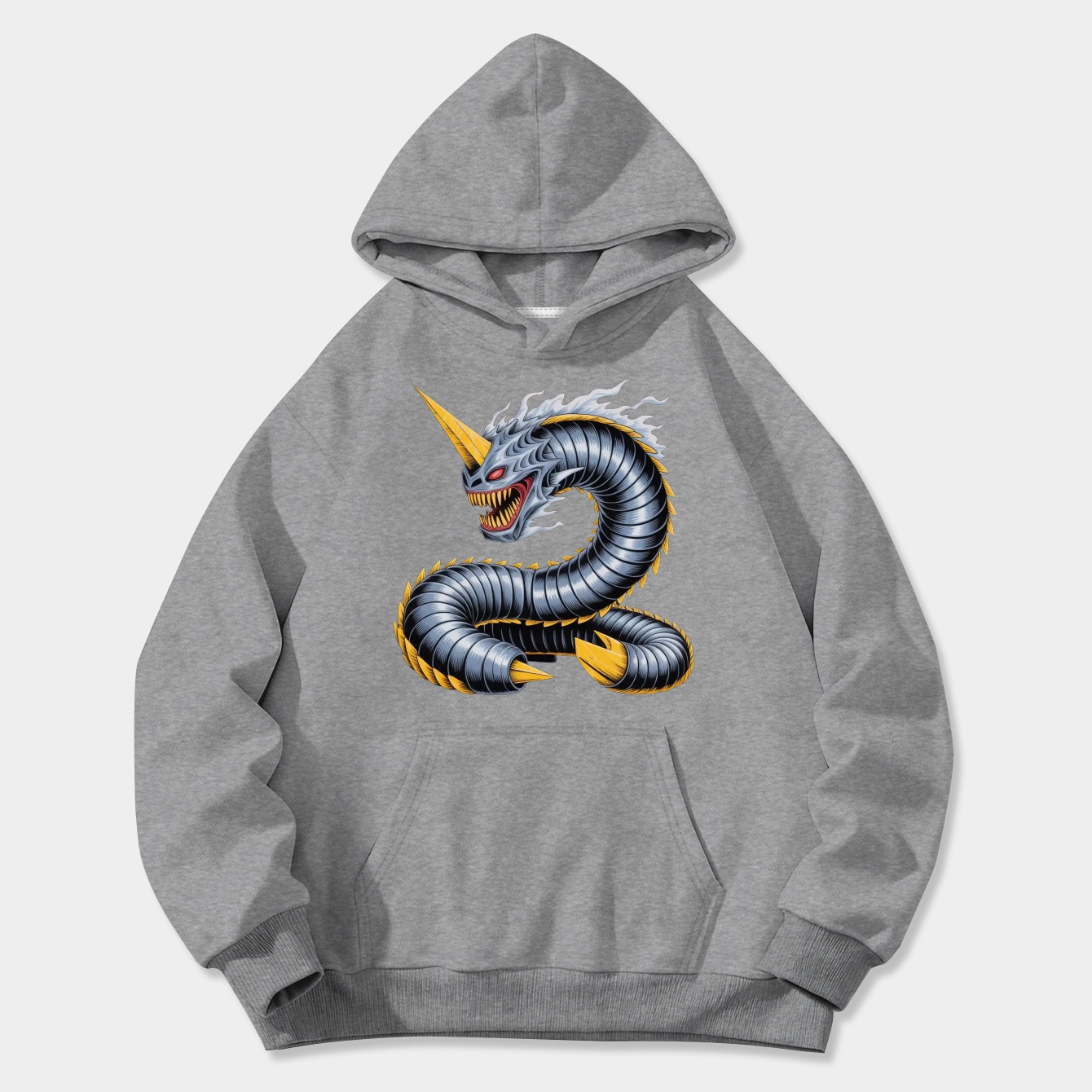 Ice Worm Serpent Design Women's Plus Size Hoodie