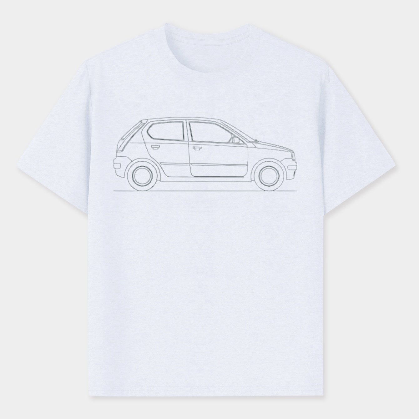 Yellow Hatchback Car W Men's Performance Athletic T-Shirt