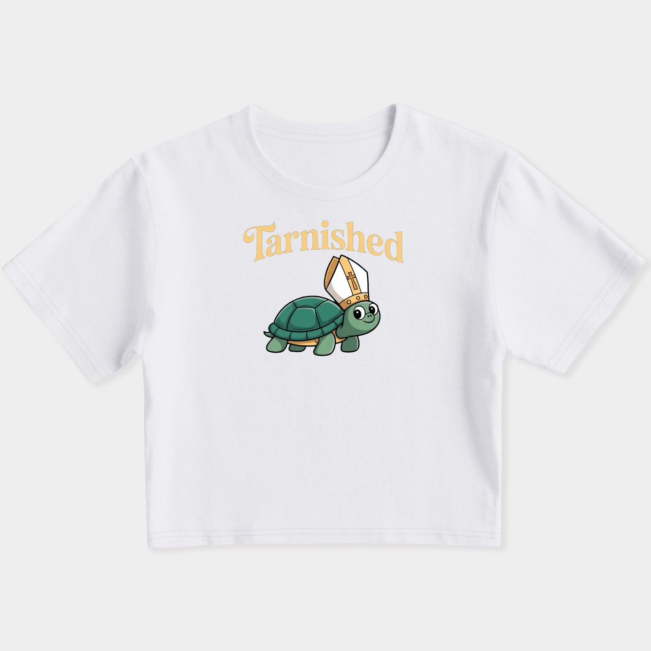 Tarnished Turtle with Crown Women's Slim Fit Baby Tee