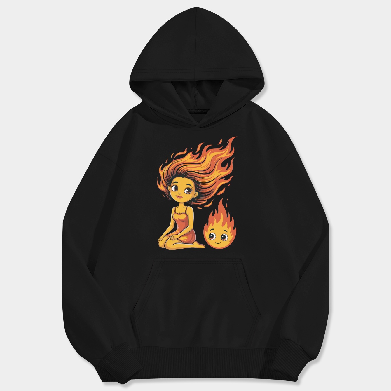 Flame Princess 2 Men's Big & Tall Hoodie