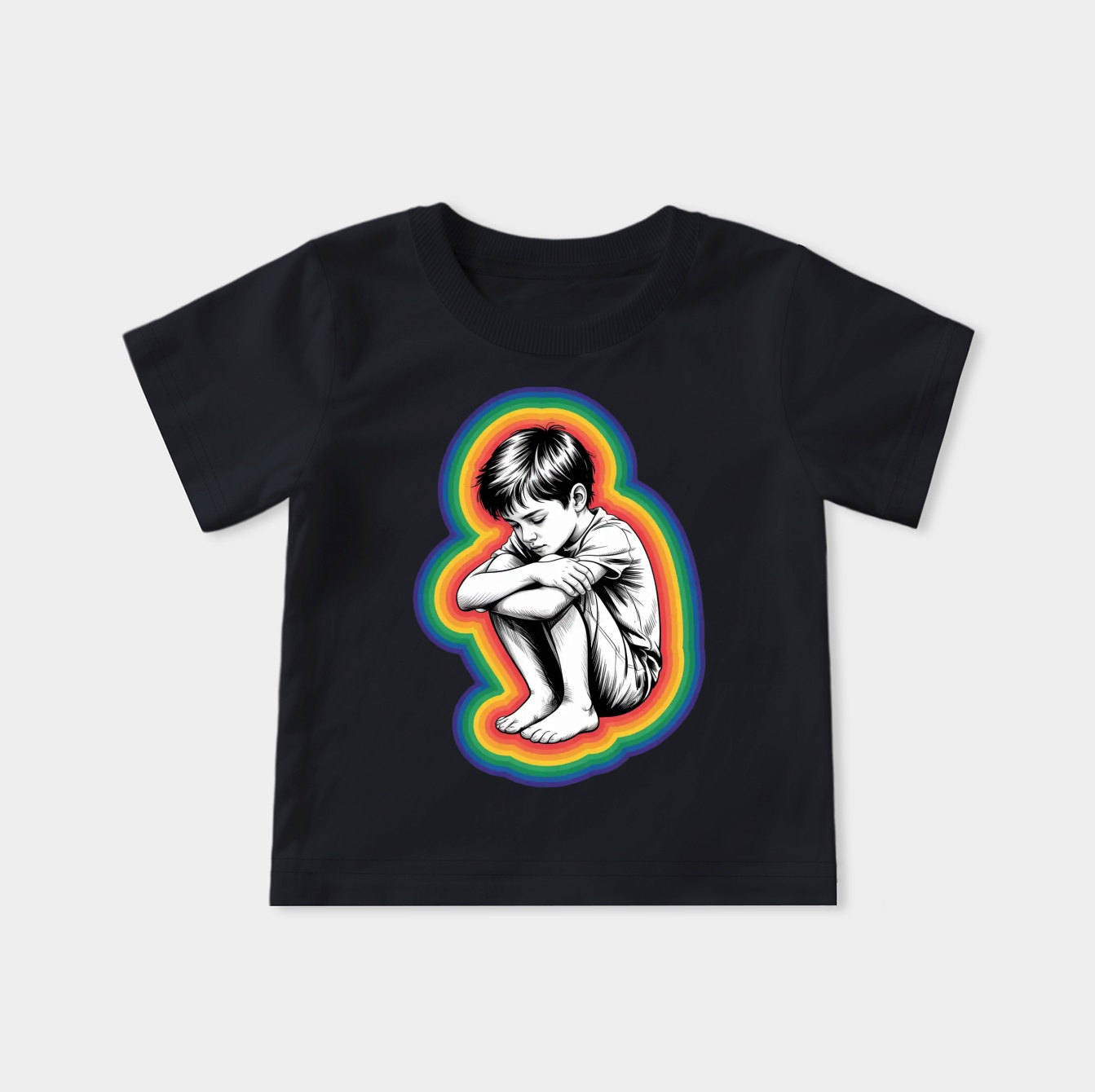 Kid Version Rainbow Outline Youth Classic T-Shirt