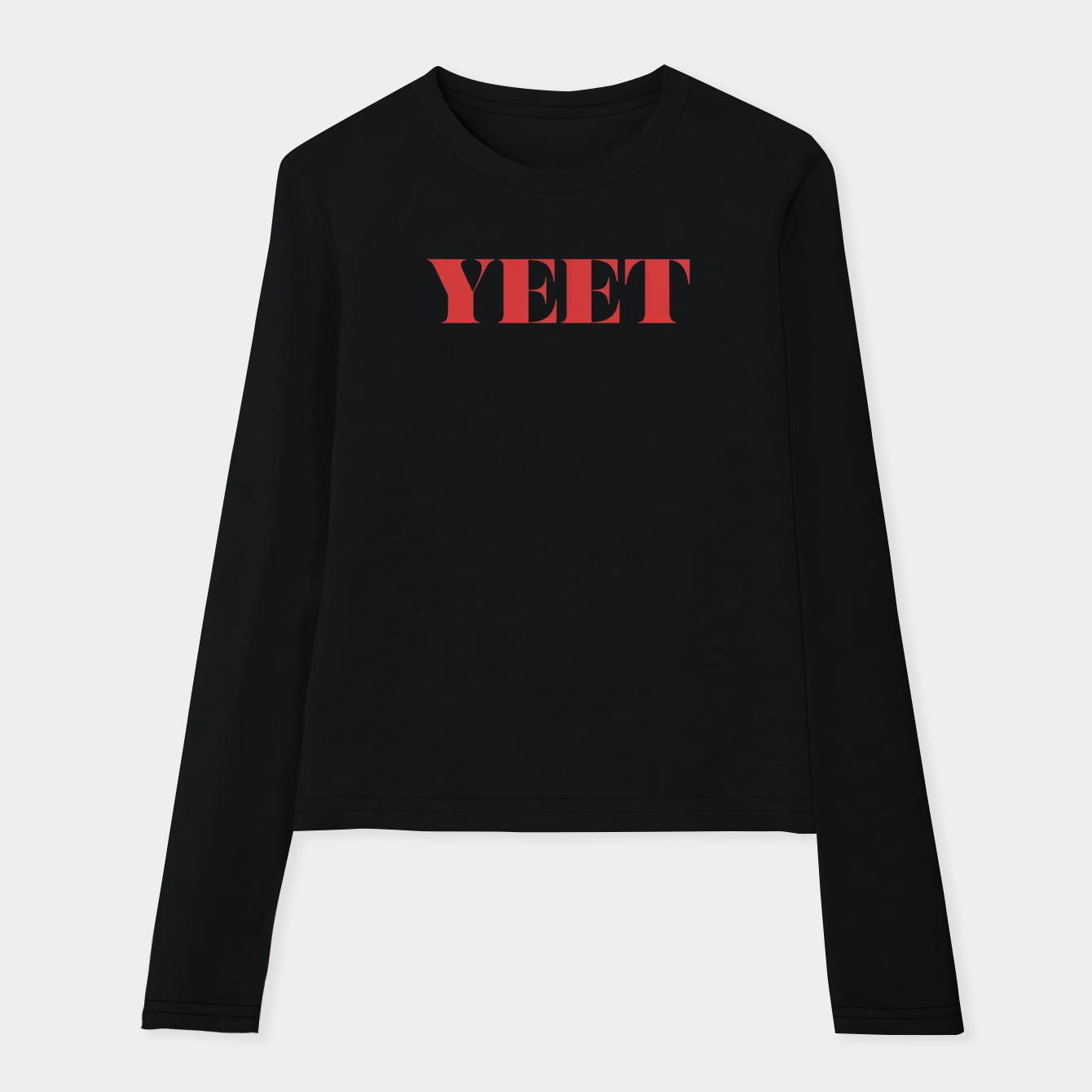 Yeet Bold Red Statement Women's Soft Long Sleeve T-Shirt