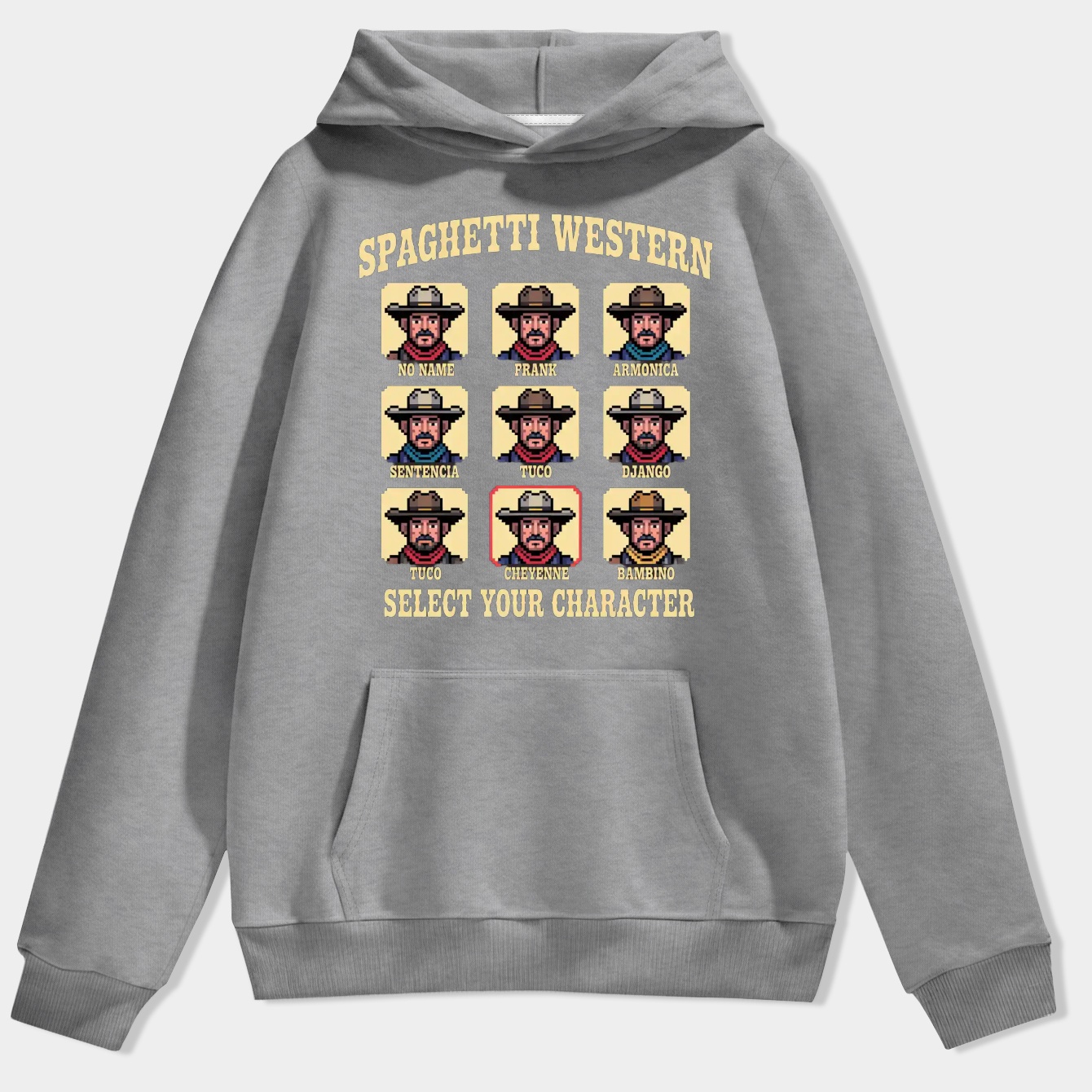 Spaghetti Western pixel Men's Hoodie