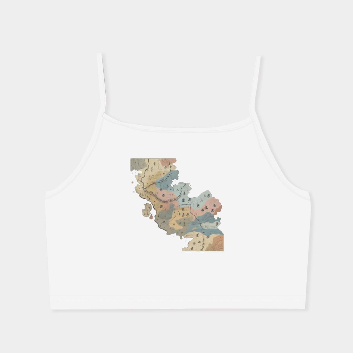 Red Dead Redemption Map Poster Women's  Spaghetti Strap Tank Top