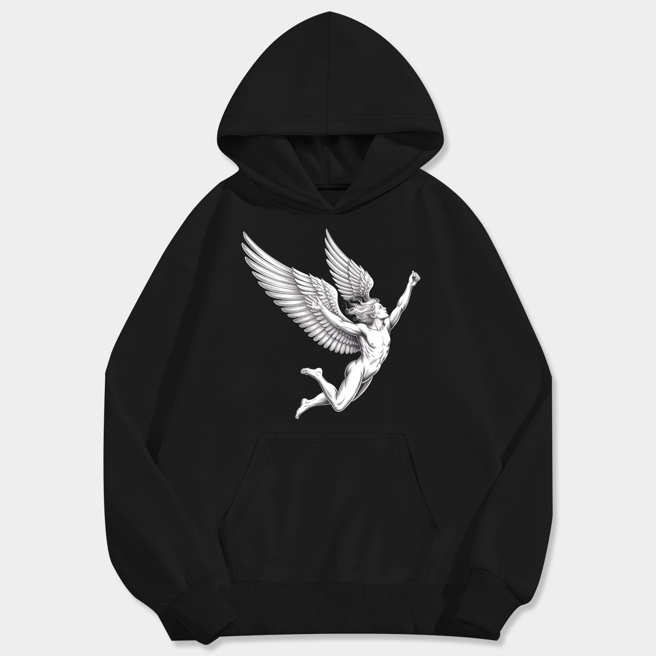 Icarus digital drawing Men's Big & Tall Hoodie