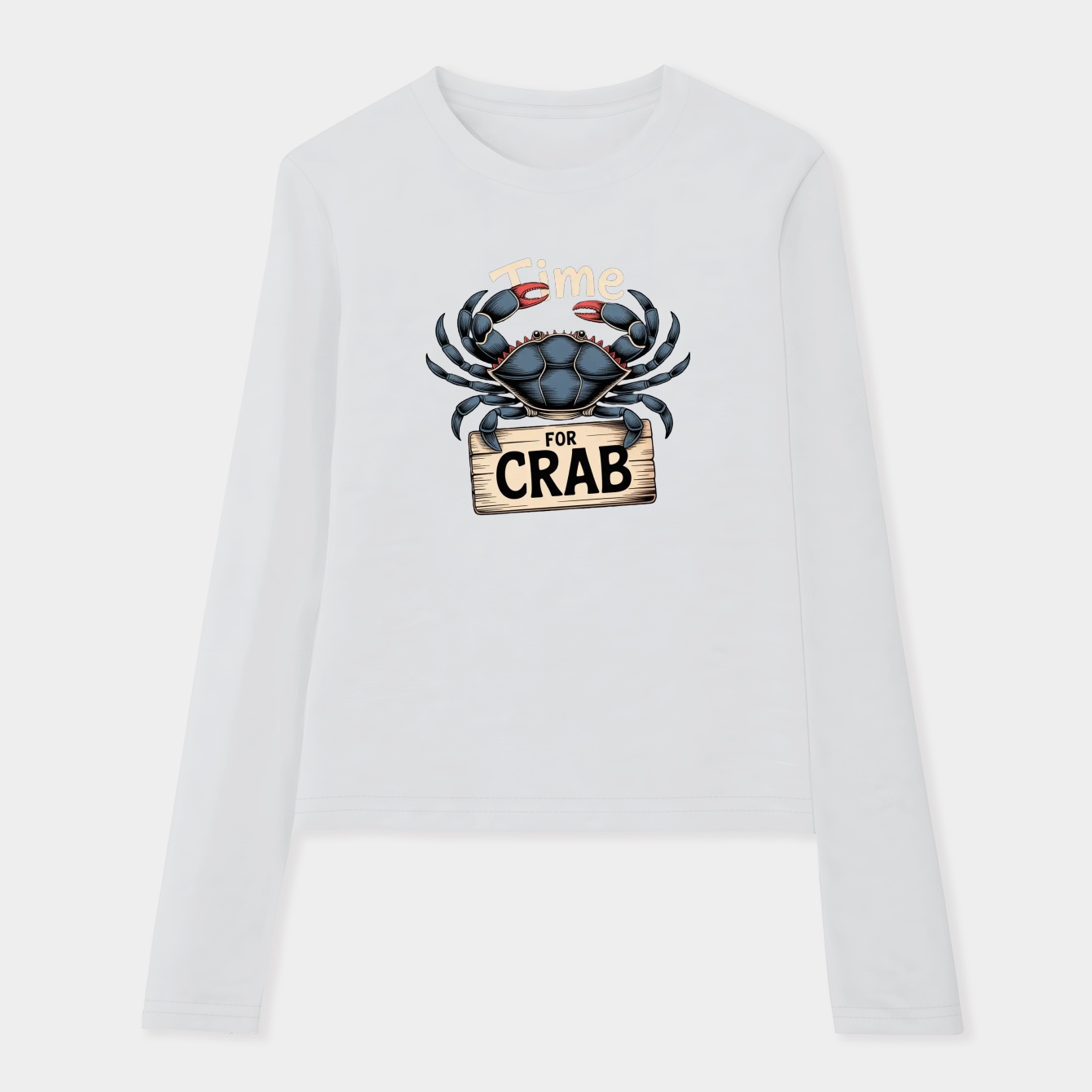 Time For Crab Women's Soft Long Sleeve T-Shirt