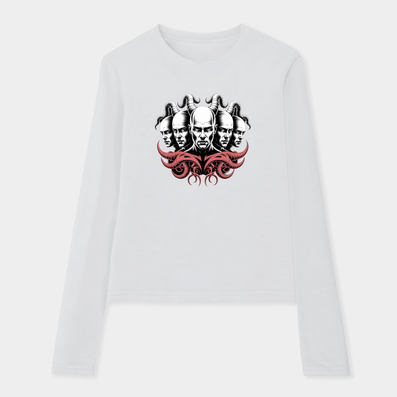 Meshuggah Surreal Multi-Face Design Women's Soft Long Sleeve T-Shirt