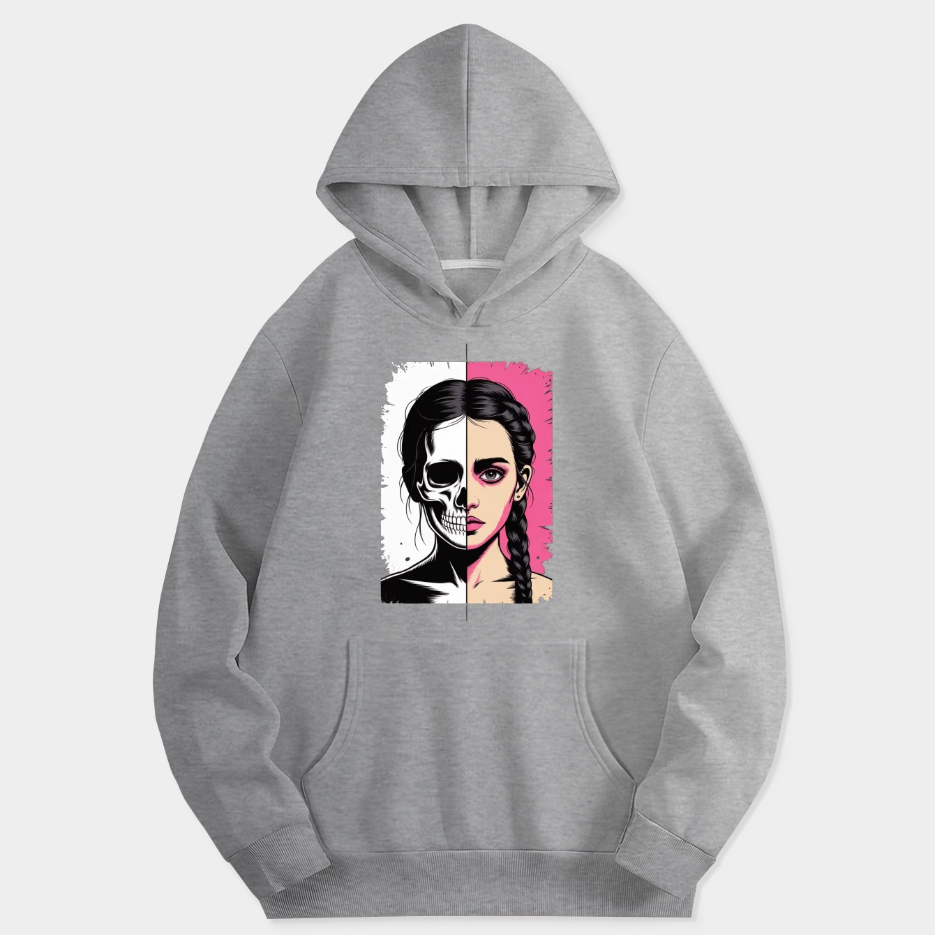 Skull Girl Bad Good Pink Split