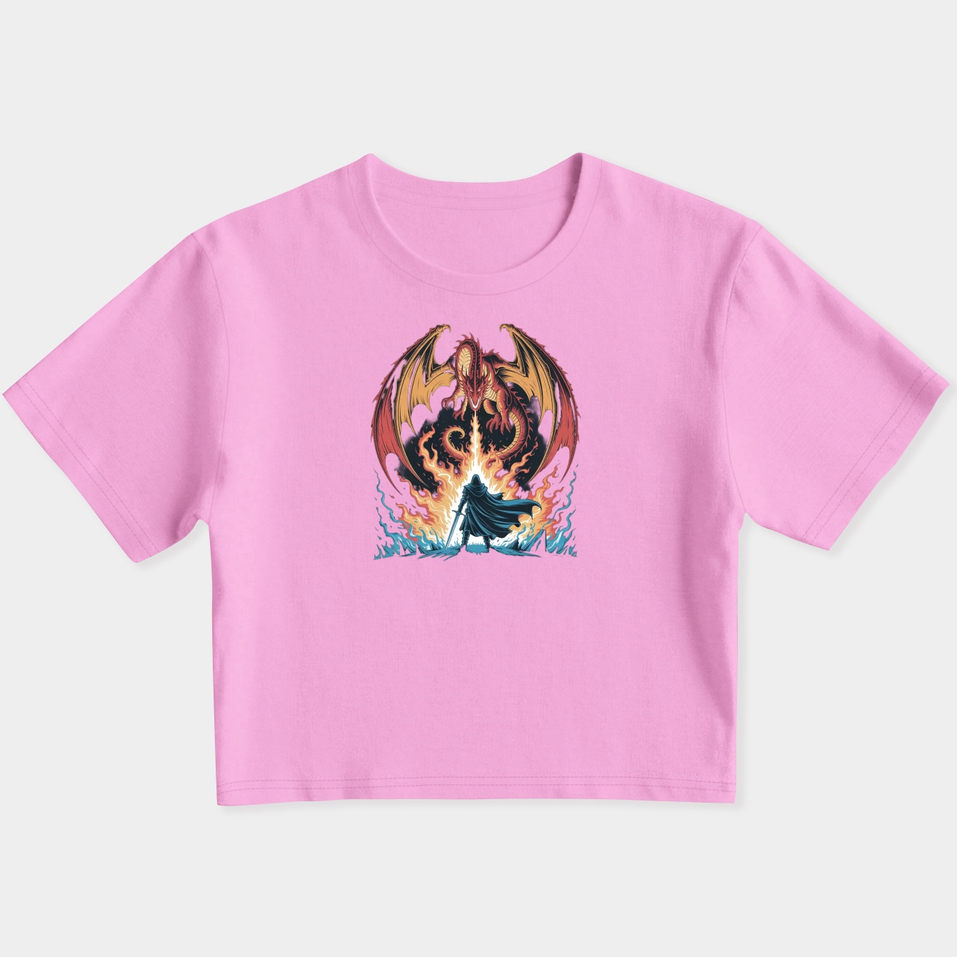 Fire and Flames Women's Slim Fit Baby Tee