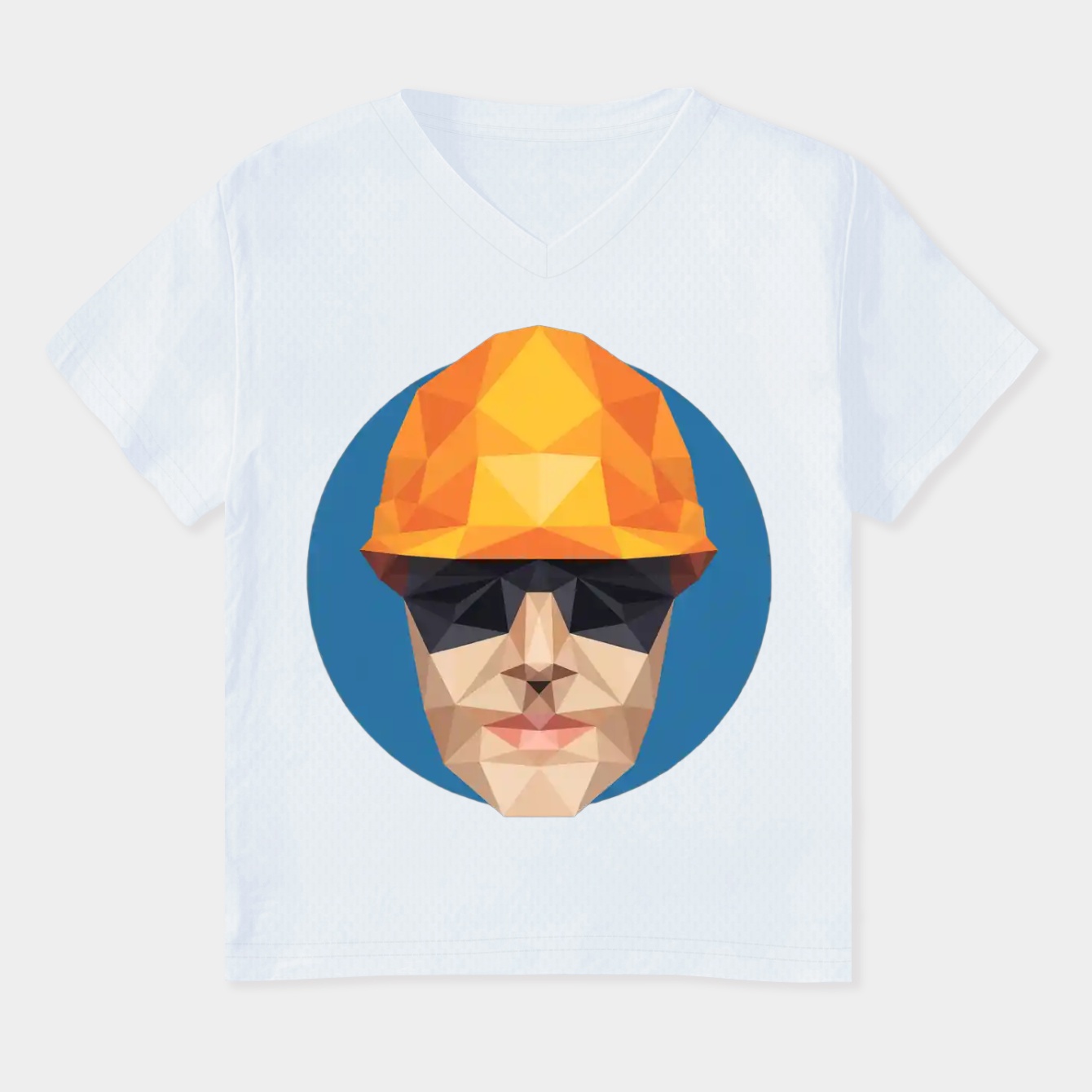 TF2 Polygonal Engineer Face - Blu Women's Plus Size V-Neck T-Shirt
