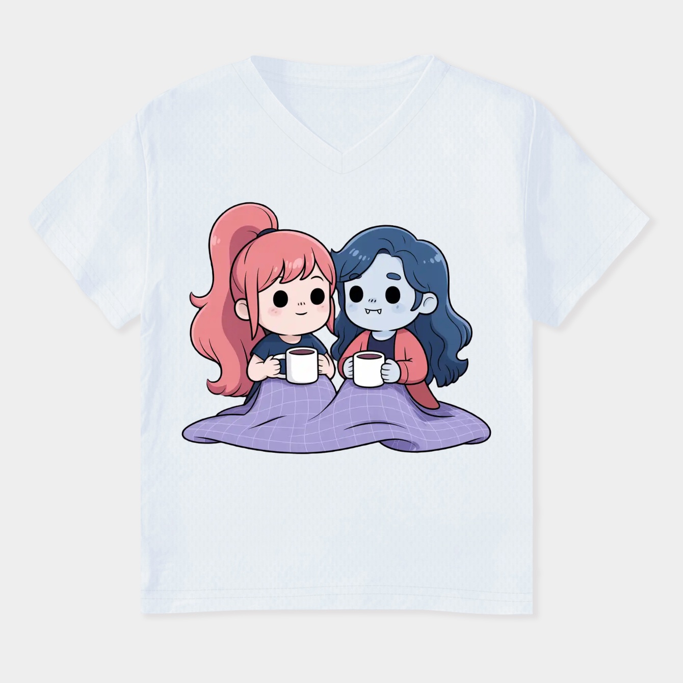 Bubblegum & Marceline Chibi Women's Plus Size V-Neck T-Shirt