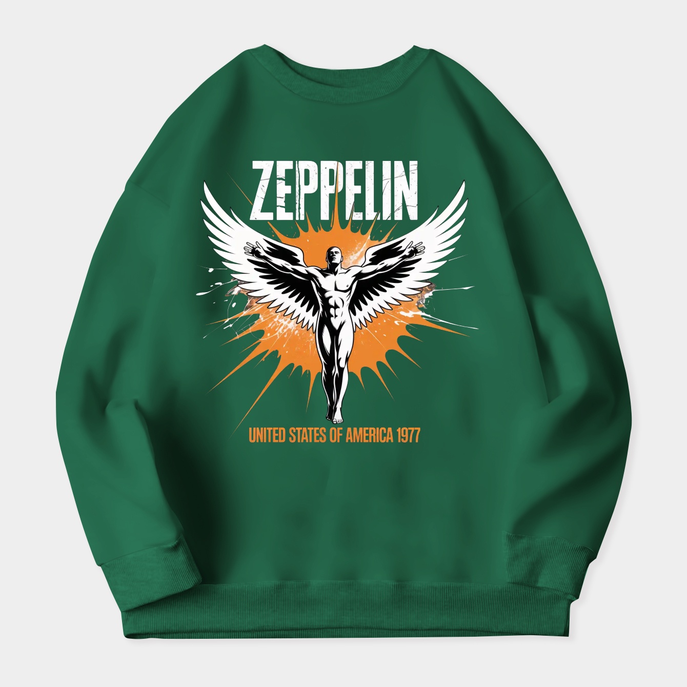 Zeppelin Orange Splash Women's Plus Size Sweatshirt