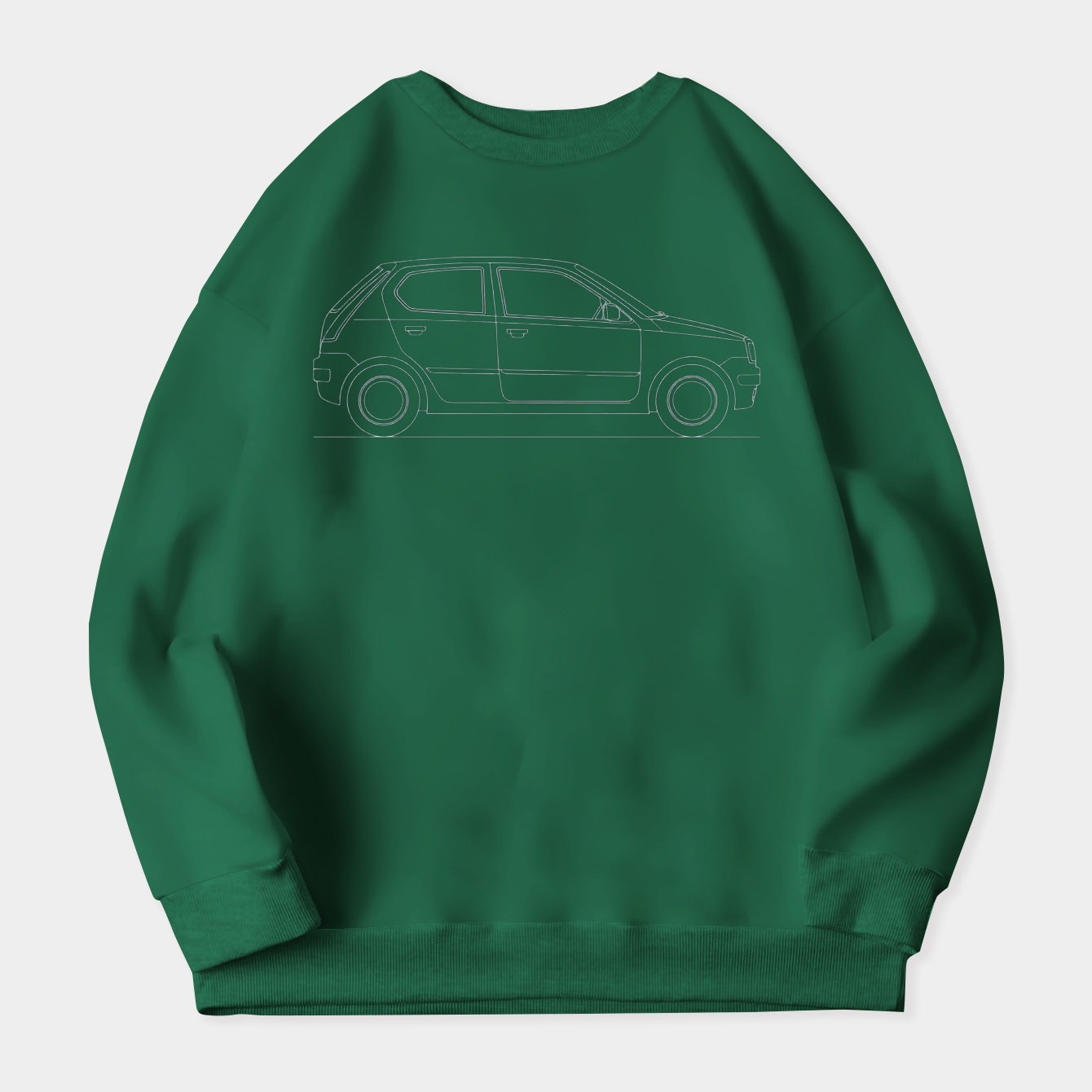 Yellow Hatchback Car W Women's Plus Size Sweatshirt