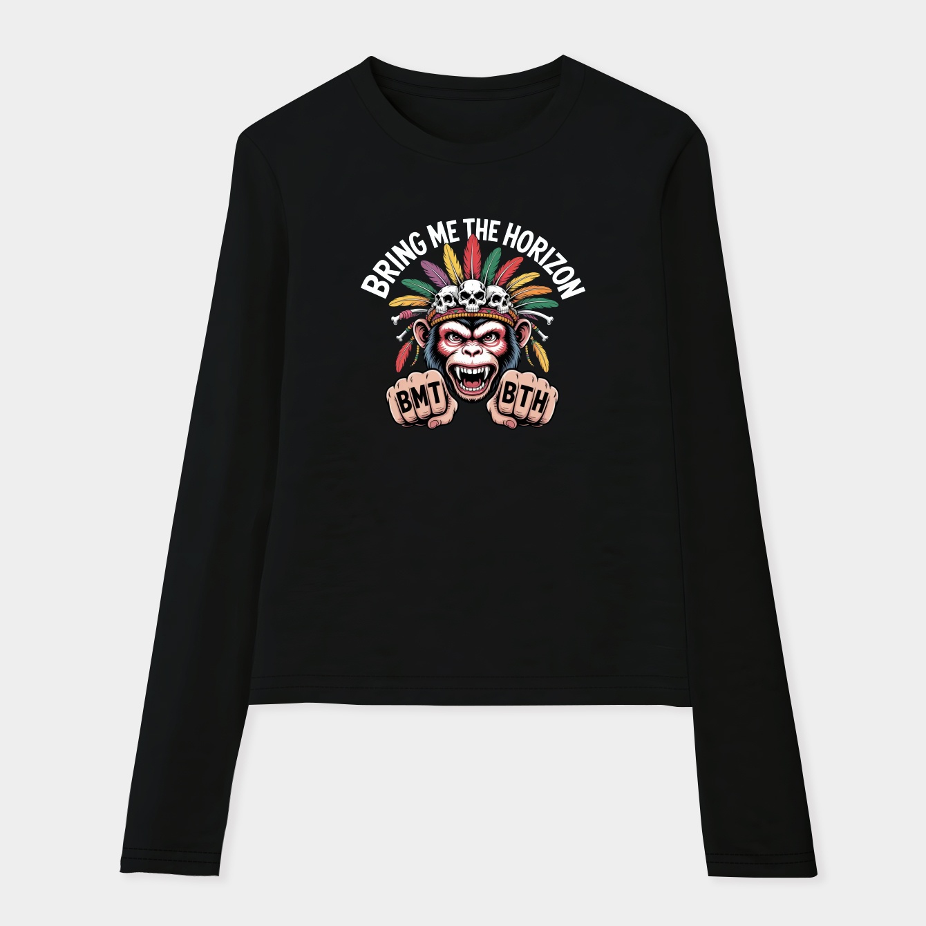 Bmth version indian Women's Soft Long Sleeve T-Shirt
