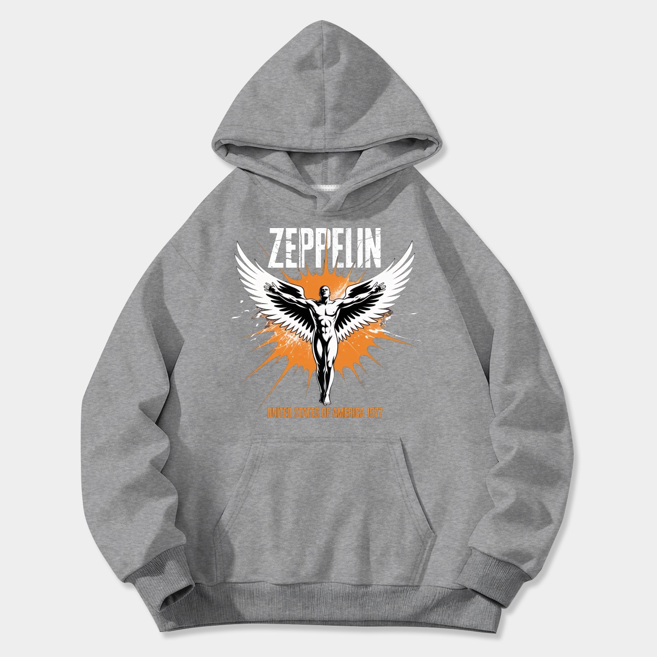 Zeppelin Orange Splash Women's Plus Size Hoodie