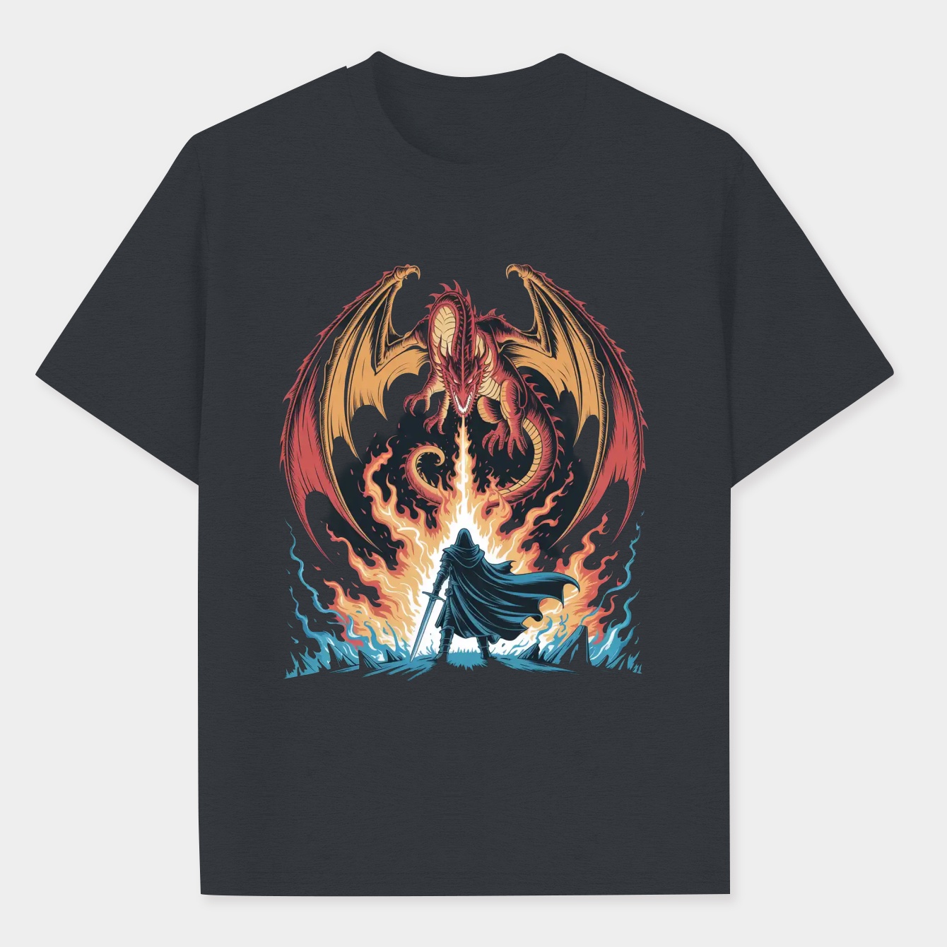 Fire and Flames Men's Performance Athletic T-Shirt