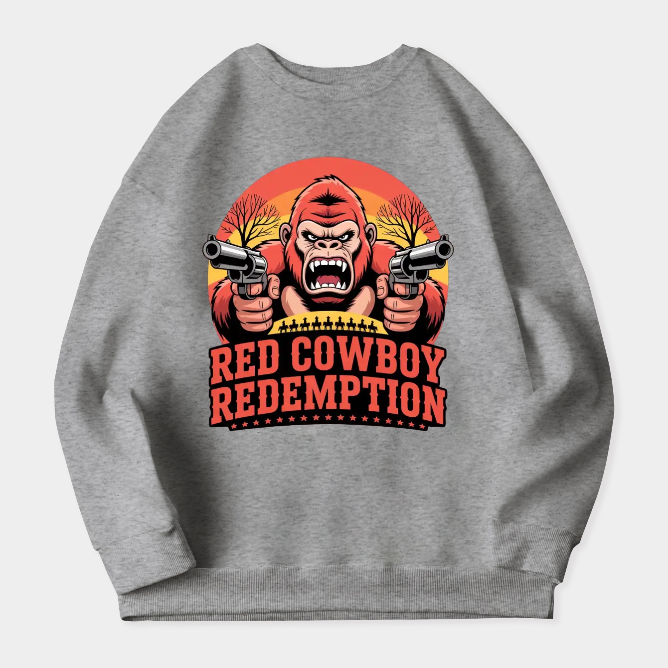 Red Cowboy Redemption Women's Crewneck Sweatshirt