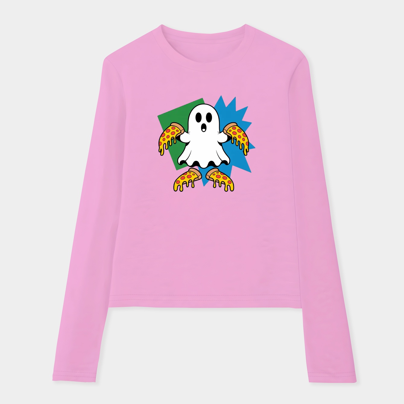Pizza Ghost Women's Soft Long Sleeve T-Shirt
