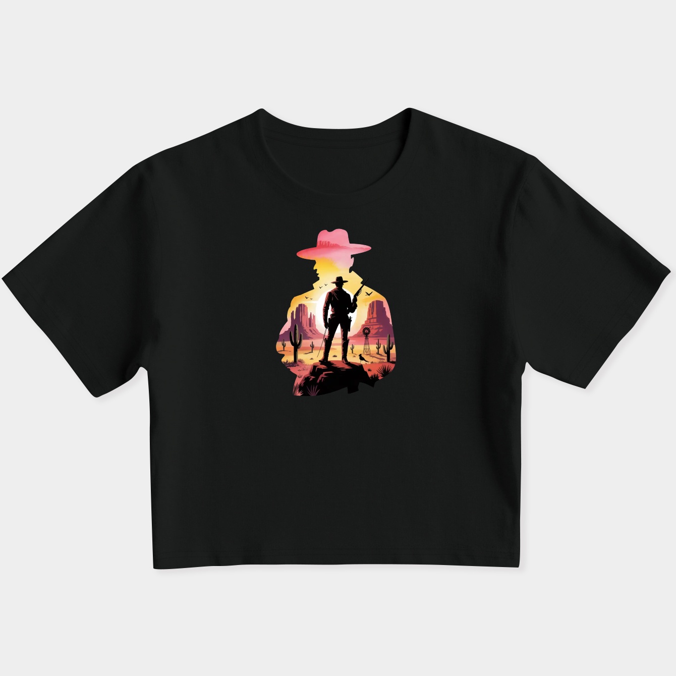 Cowboy Women's Slim Fit Baby Tee