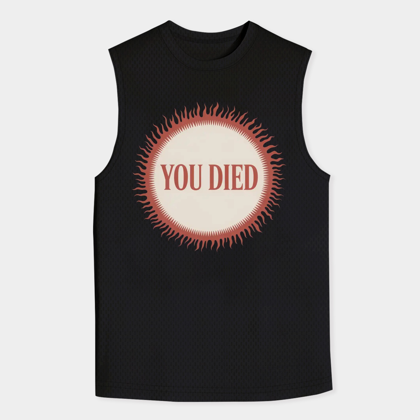 You Died Flame Men's Big & Tall Tank Top