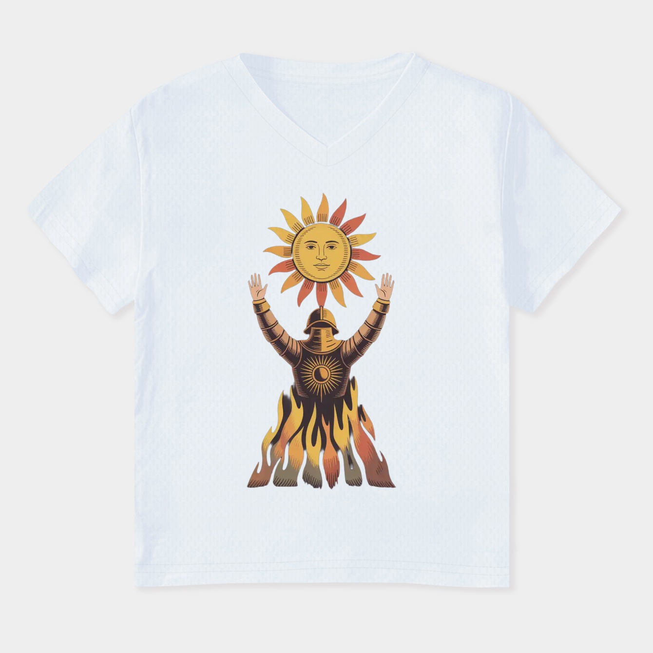 Praise the Sun Women's Plus Size V-Neck T-Shirt