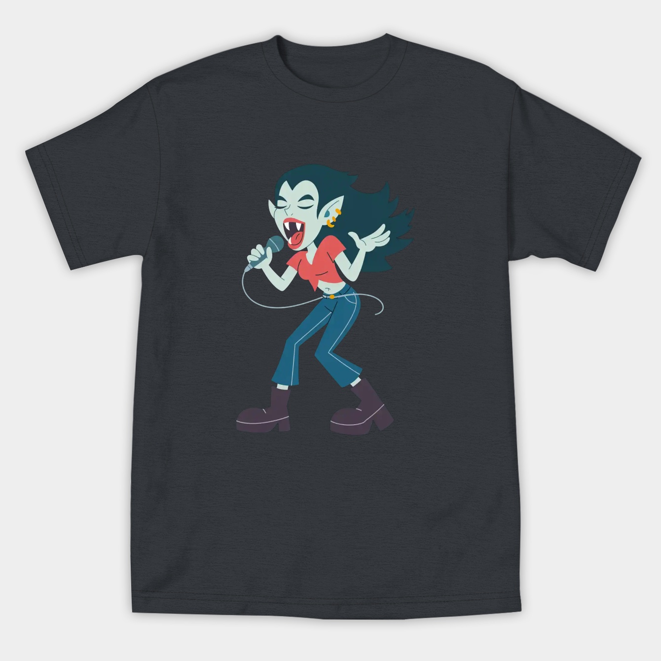 Singing vampire Women's Athletic Performance T-Shirt