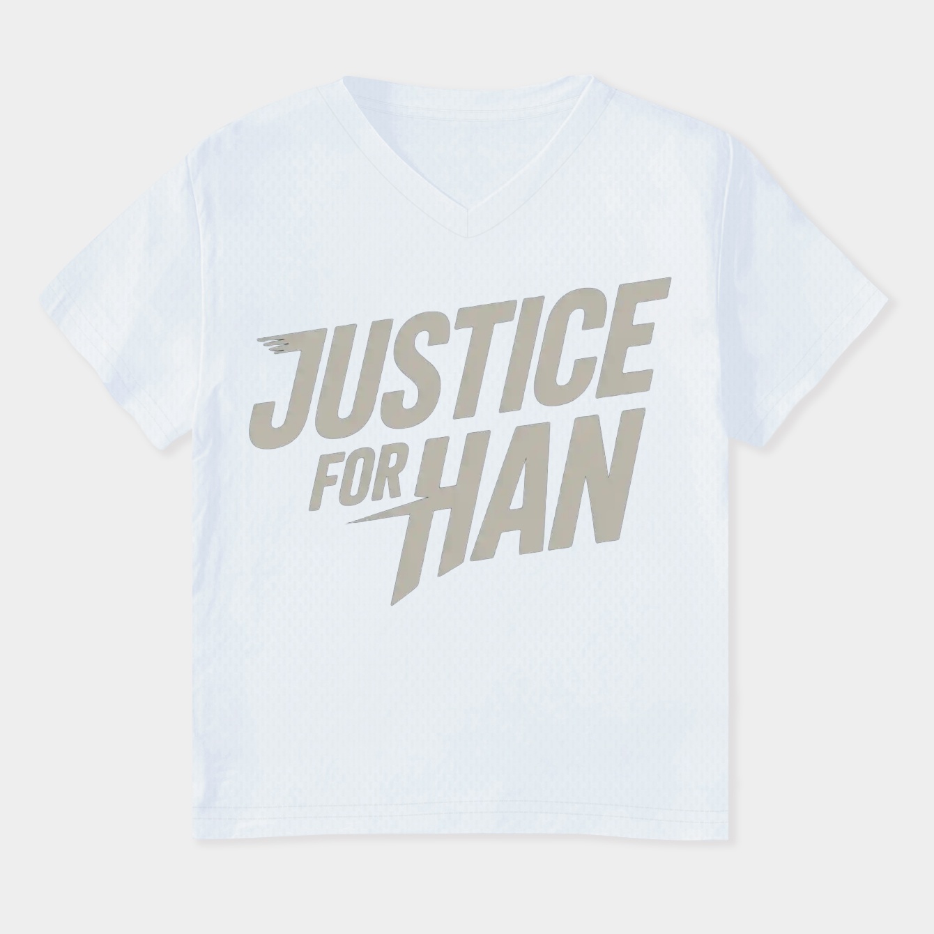 Justice for Han Light Gray Women's Plus Size V-Neck T-Shirt