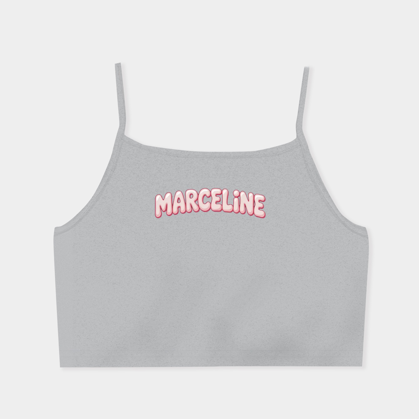 Marceline Name Bubble Letters Women's  Spaghetti Strap Tank Top