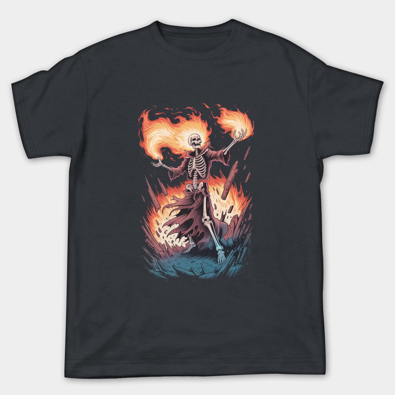 Fire and Flames Women's Plus Size T-shirt