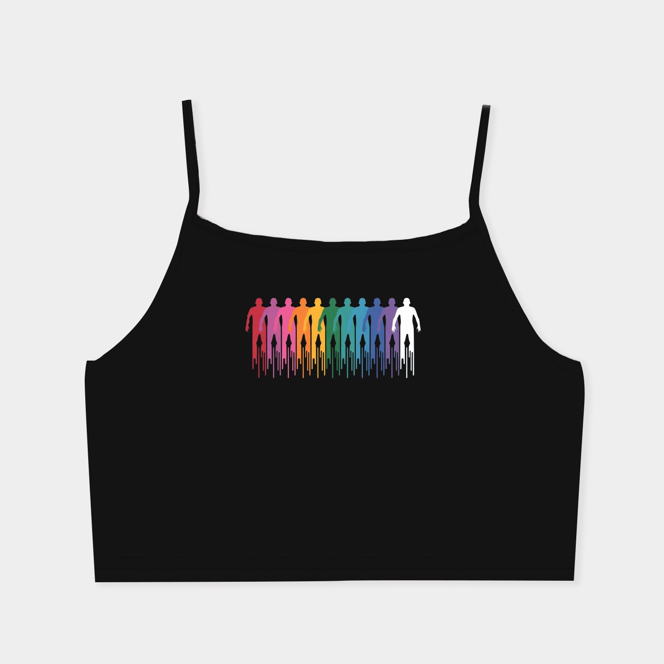 Rainbow Zombie Shuffle: Version Two Women's  Spaghetti Strap Tank Top