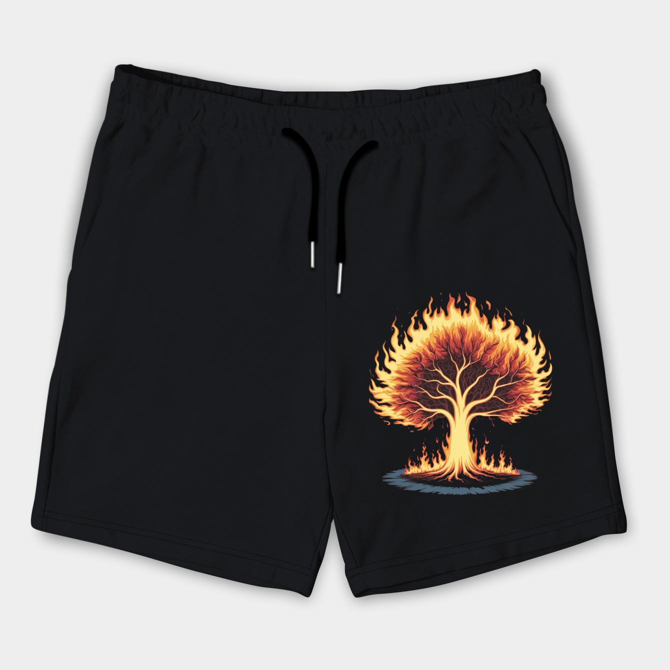 dark soul flame tree Men's Shorts