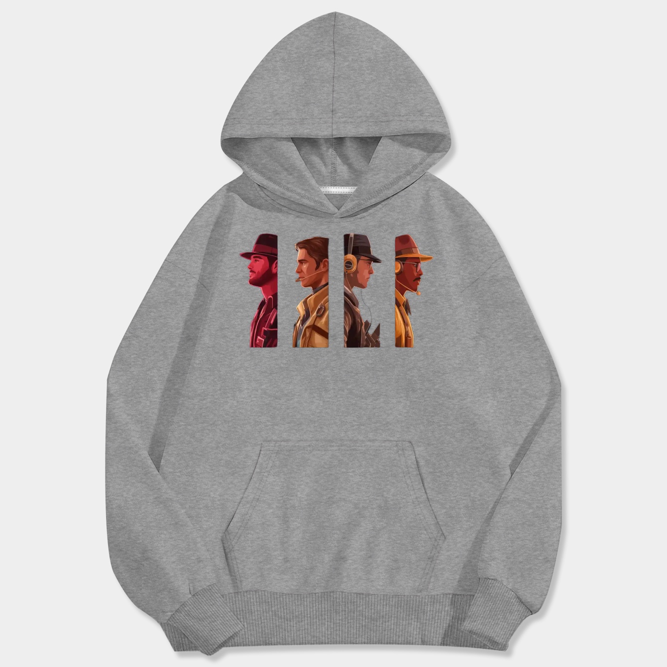 Team Fortress 2 Dramatic Class Silhouettes Men's Big & Tall Hoodie