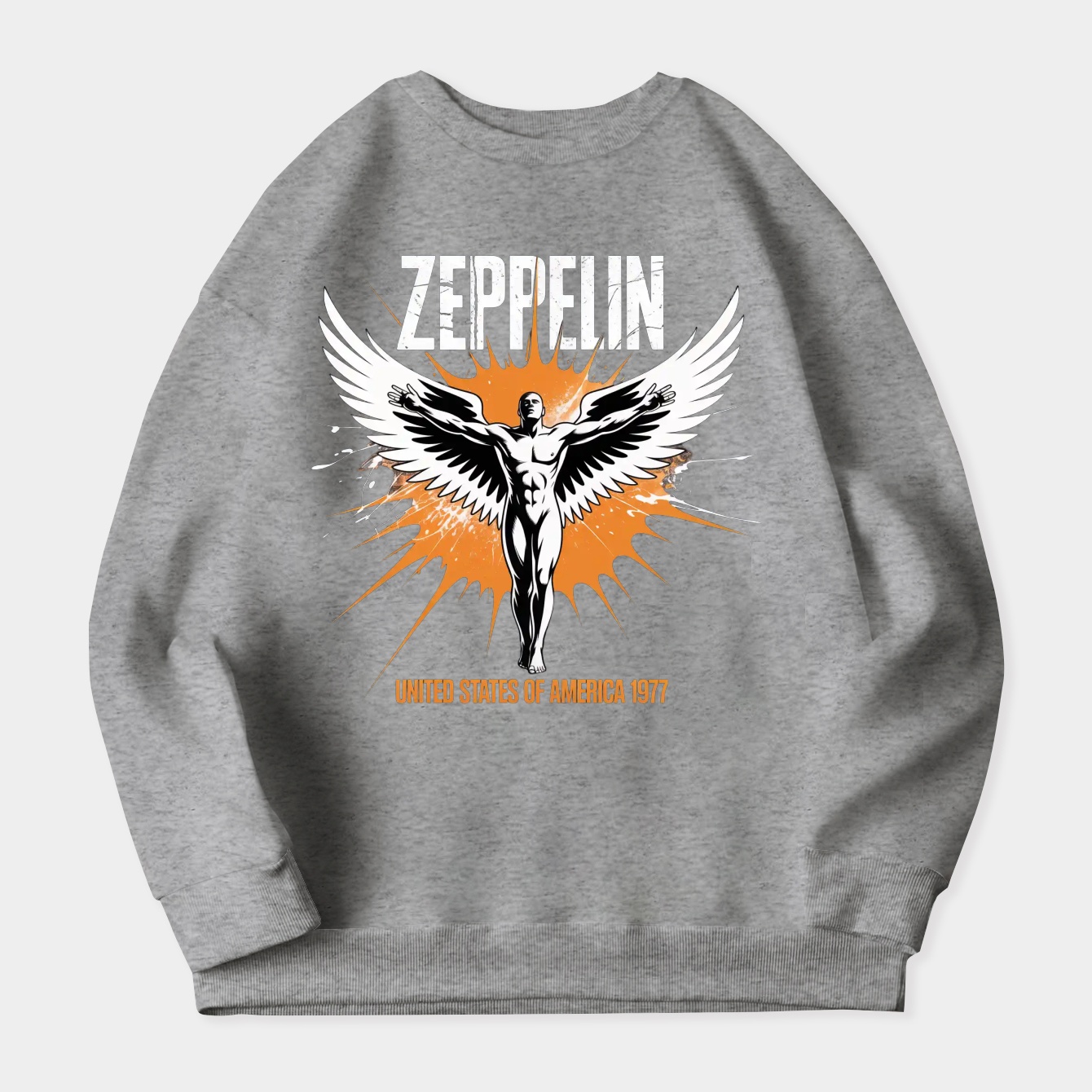 Zeppelin Orange Splash Women's Crewneck Sweatshirt