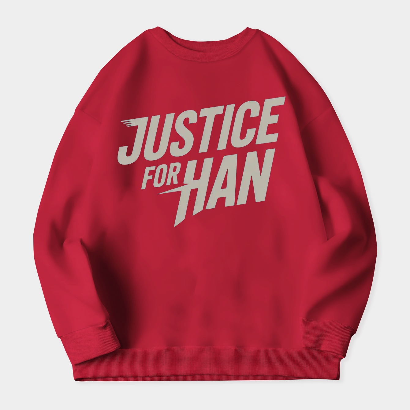 Justice for Han Light Gray Women's Crewneck Sweatshirt