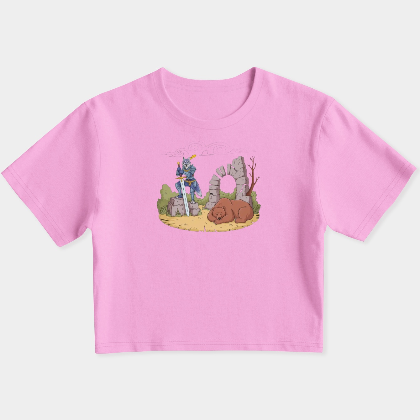 Blaidd The Half Wolf And Bear Women's Slim Fit Baby Tee
