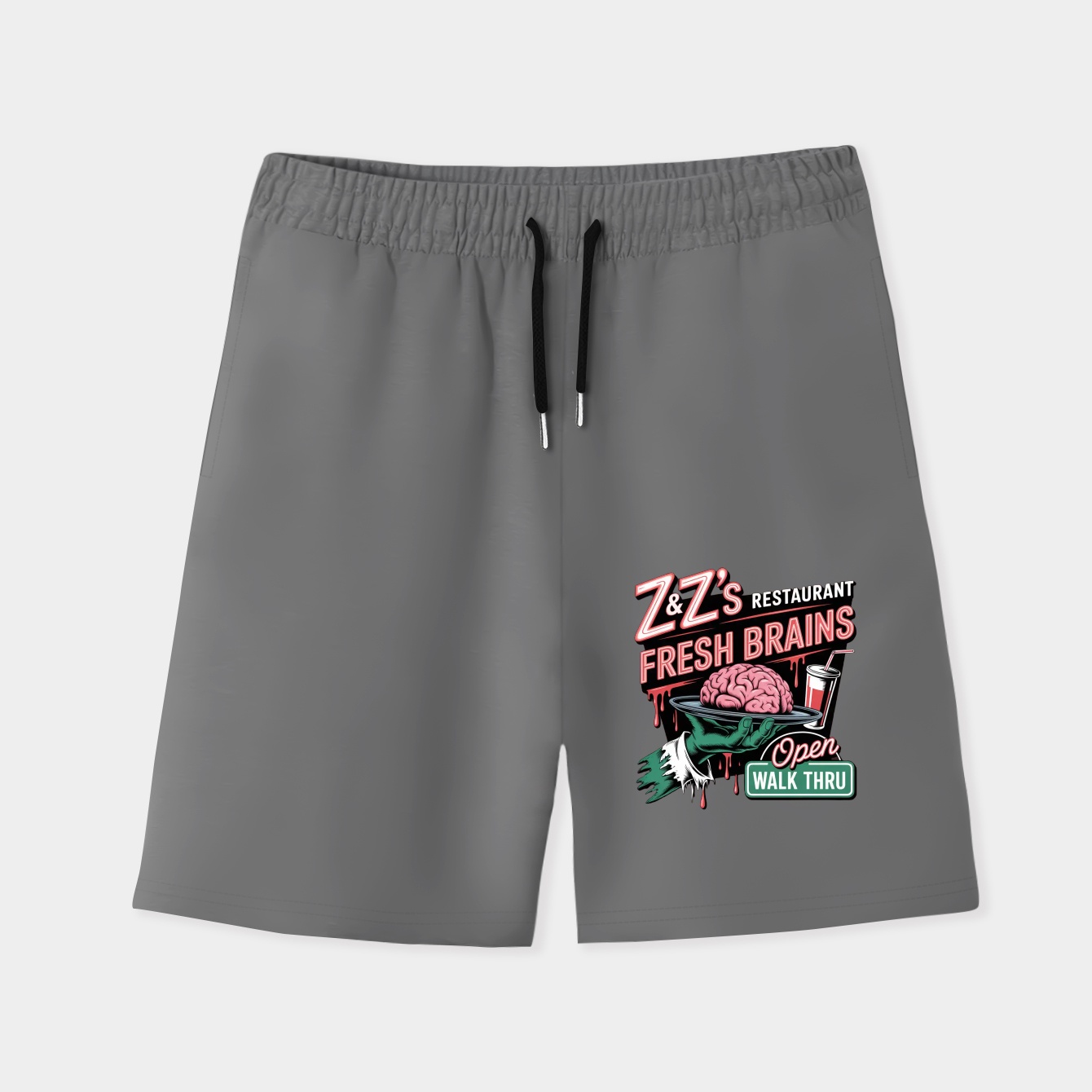 Z&Z's Fresh Brains Open Men's Quick-Dry Athletic Shorts